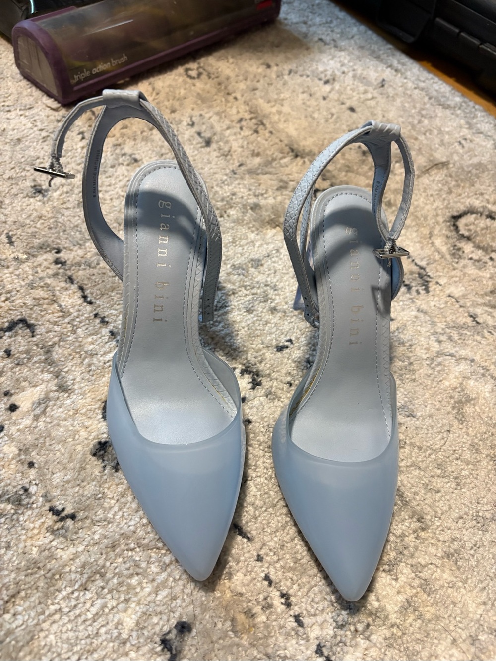 Gianni Bini Light Blue Pointed Slingback Pumps
